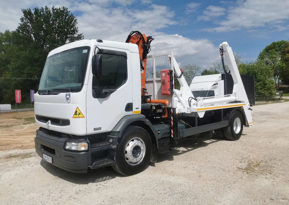 Renault Premium 270DCi + żuraw HDS Atlas 105.2 + Bramowiec MEILLER 12t Kontener - Camião multibenne, Camião grua: foto 1 Renault Premium 270DCi + żuraw HDS Atlas 105.2 + Bramowiec MEILLER 12t Kontener - Camião multibenne, Camião grua: foto 1