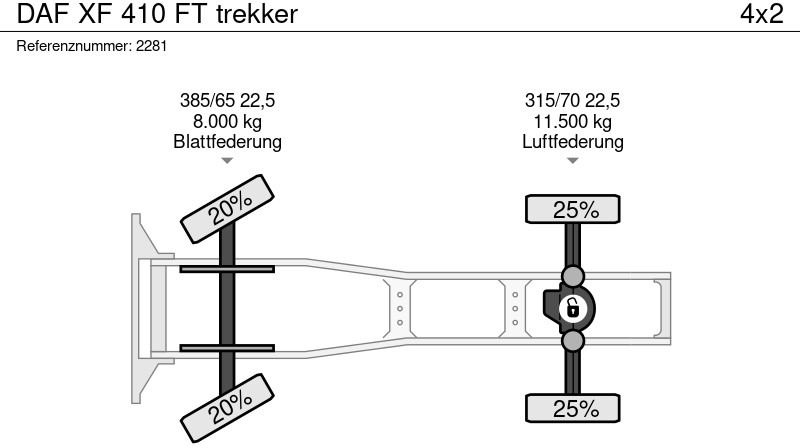 Tractor DAF XF 410 FT trekker: foto 19