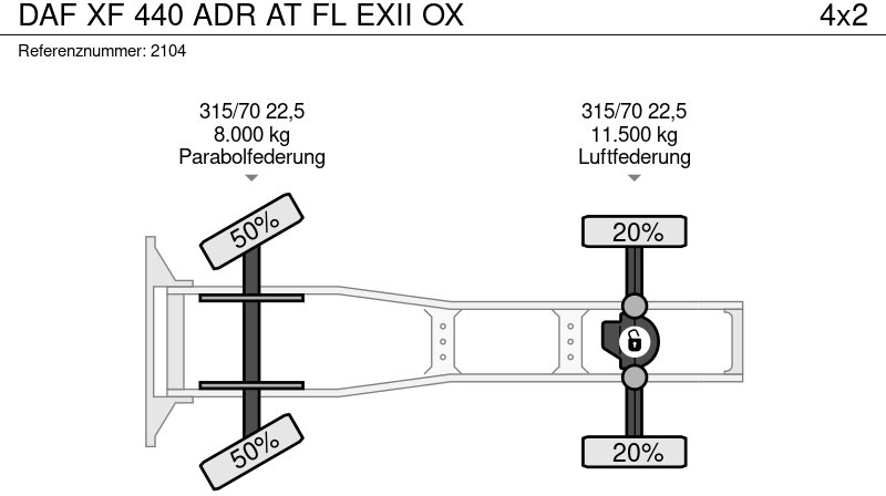 Tractor DAF XF 440 ADR AT FL EXII OX: foto 19 Tractor DAF XF 440 ADR AT FL EXII OX: foto 19