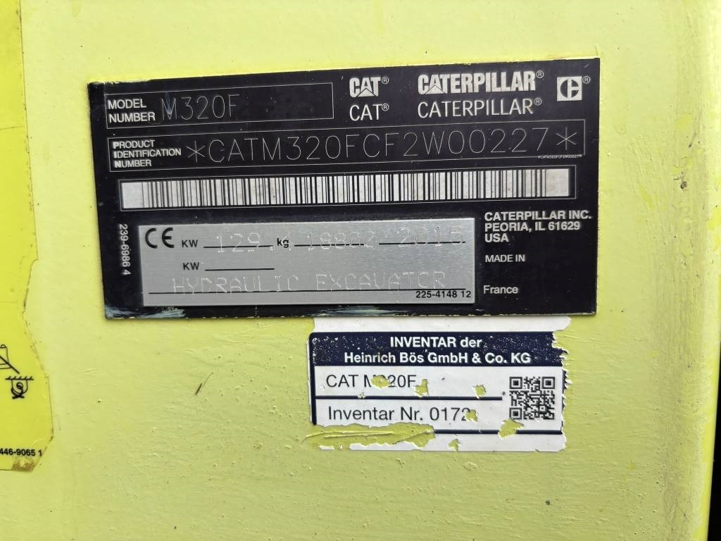 Escavadeira de rodas CAT M 320 F: foto 8