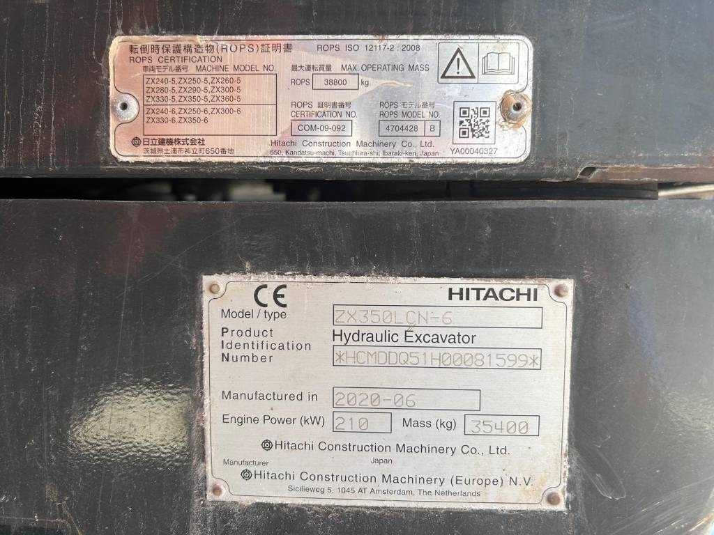 Hitachi ZX 350 LC N-6 (Under Preparation) - Escavadora de rastos: foto 2 Hitachi ZX 350 LC N-6 (Under Preparation) - Escavadora de rastos: foto 2