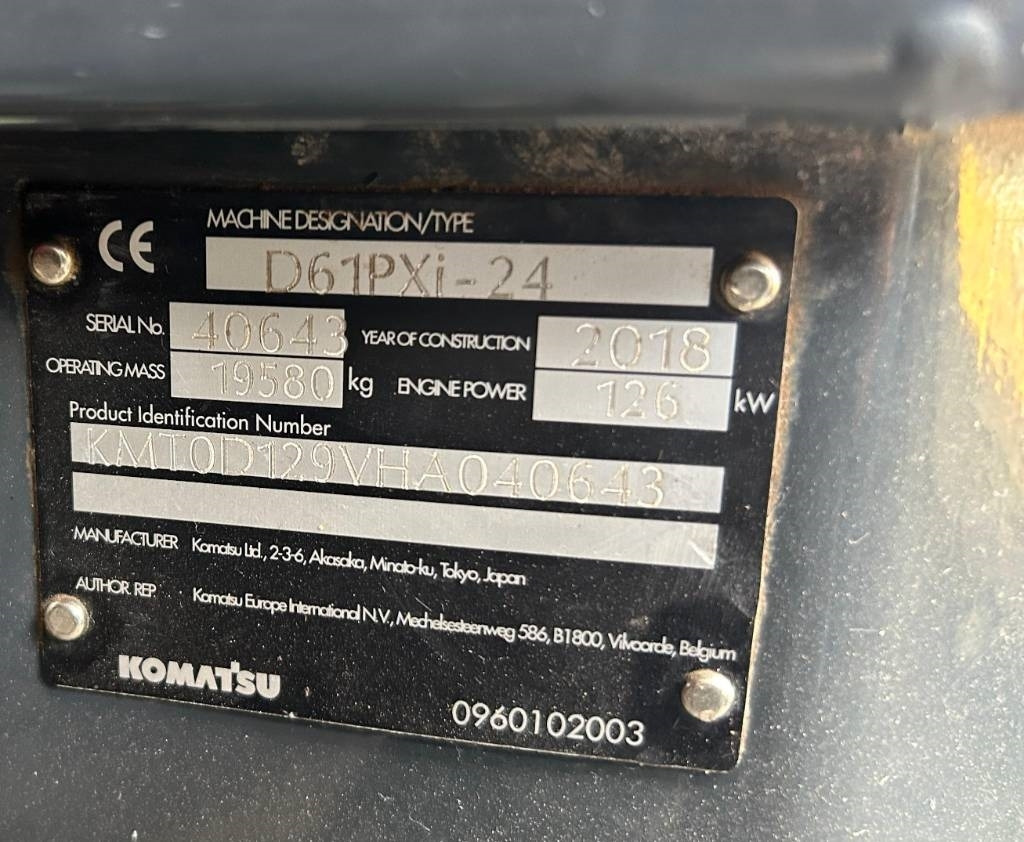 Komatsu D 61 PXI-24 (Comes with GPS / Under Preparation) - Buldôzer: foto 2 Komatsu D 61 PXI-24 (Comes with GPS / Under Preparation) - Buldôzer: foto 2