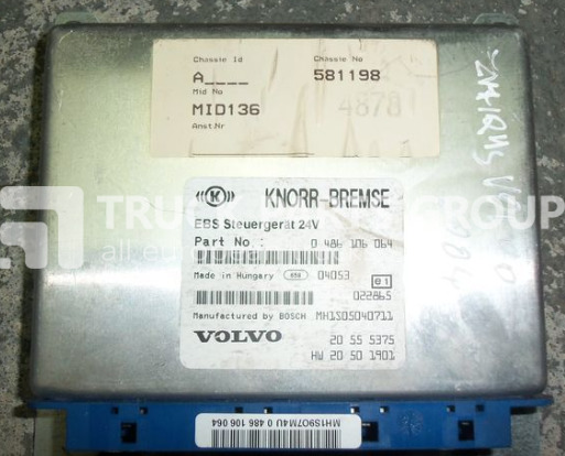VOLVO FH12 ECU, EDC, EBS Control unit 20555375, 0486106064, 20410009, control unit - Centralina electrónica para Camião: foto 5 VOLVO FH12 ECU, EDC, EBS Control unit 20555375, 0486106064, 20410009, control unit - Centralina electrónica para Camião: foto 5