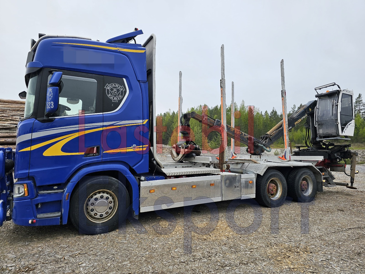 Scania R650 - Camião de transporte de madeira, Camião grua: foto 4 Scania R650 - Camião de transporte de madeira, Camião grua: foto 4