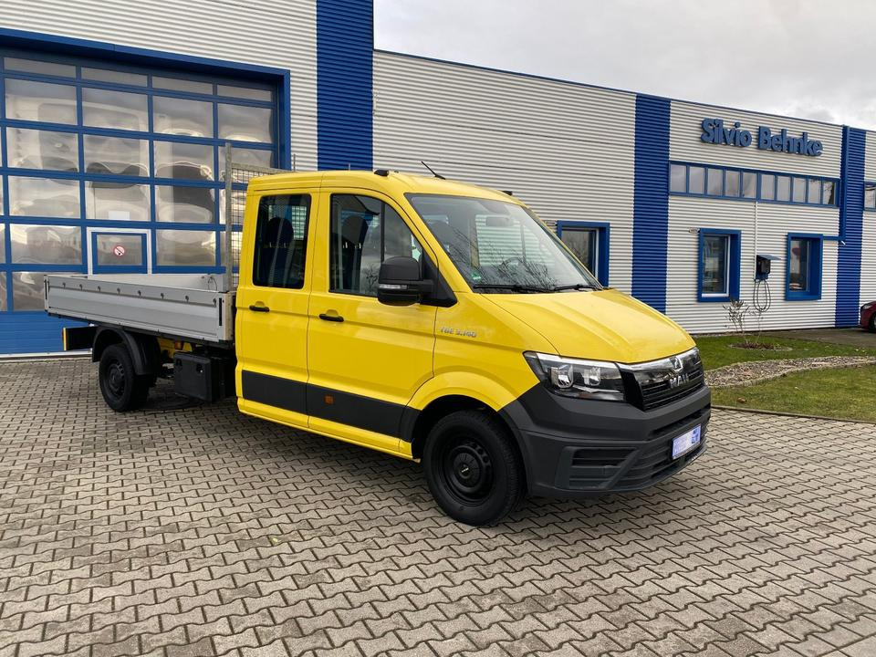 MAN TGE 3.140 Doka Pritsche Lang *STANDHZG* AHK*HECKANTRIEB*1.HAND*INKL.19% MWST*SOFORT!* - Carrinha de caixa aberta, Carrinha cabine dupla: foto 1 MAN TGE 3.140 Doka Pritsche Lang *STANDHZG* AHK*HECKANTRIEB*1.HAND*INKL.19% MWST*SOFORT!* - Carrinha de caixa aberta, Carrinha cabine dupla: foto 1