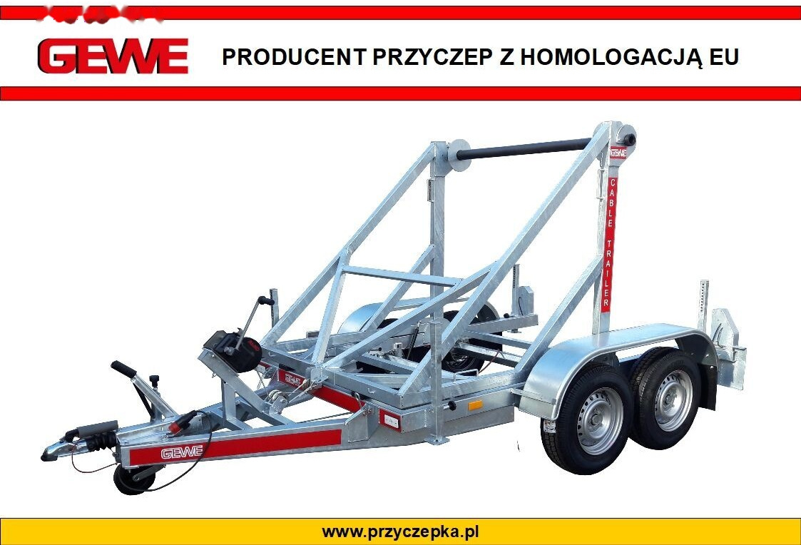 Gewe Przyczepa kablowa P3500 D/1 do przewozu bębnów kablowych - Reboque para bobinas: foto 1 Gewe Przyczepa kablowa P3500 D/1 do przewozu bębnów kablowych - Reboque para bobinas: foto 1