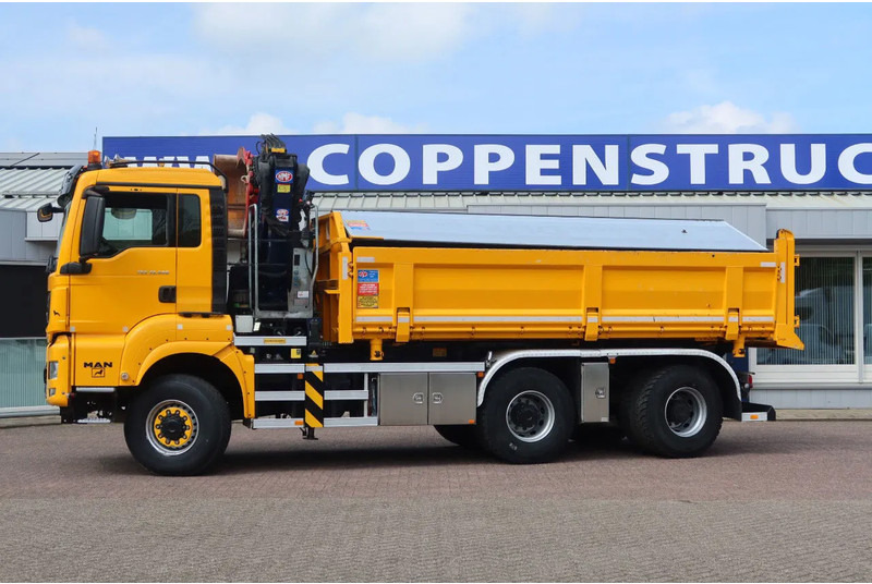 Camião grua MAN TGS 33.420 2 Zijdige kipper + kraan 6x6 Stuur as: foto 19