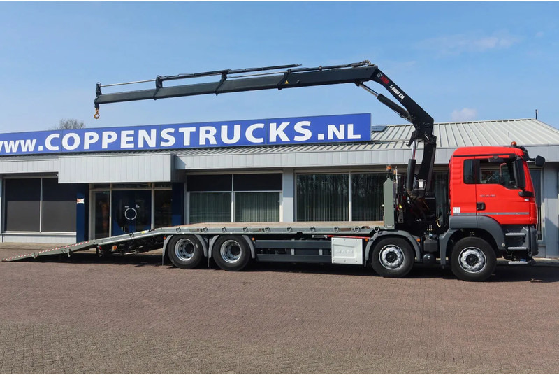 Camião de caixa aberta/ Plataforma, Camião grua MAN TGS 35.360 8x2 Euro 6 Oprijwagen + Hiab 228 E 3 kraan.: foto 11