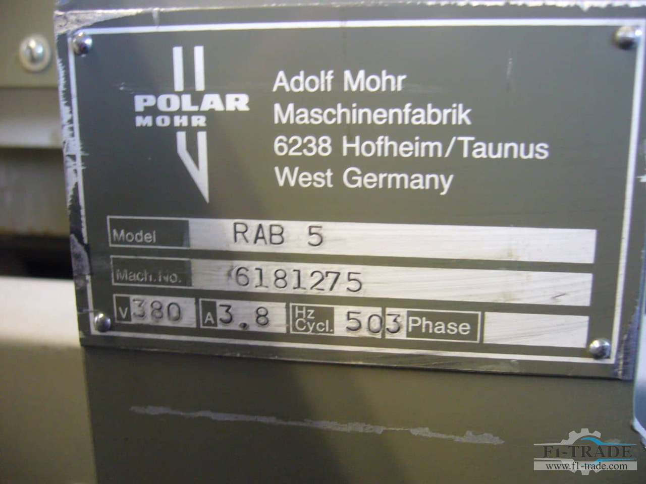 Polar RAB 5 - Máquina de impressão: foto 4 Polar RAB 5 - Máquina de impressão: foto 4