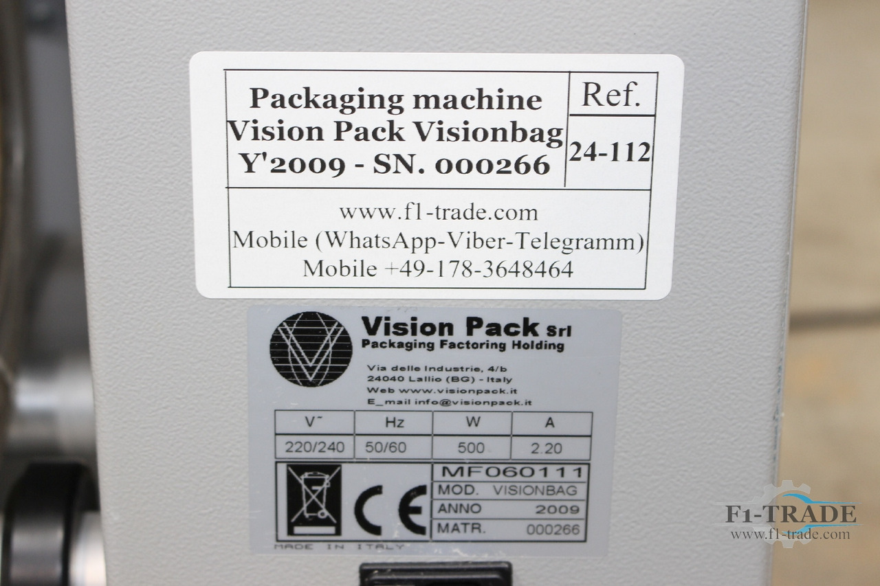 Máquina de impressão Vision Pack Visionbag: foto 6