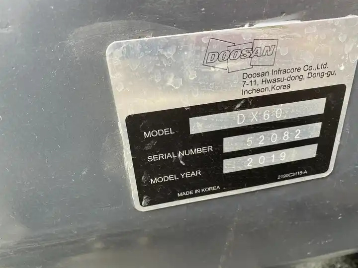Escavadora de rastos High Quality Hot Sale Used 6t Mini Excavator Original Korea Doosan Used Excavators Doosan Dx60 With Good Performance: foto 7