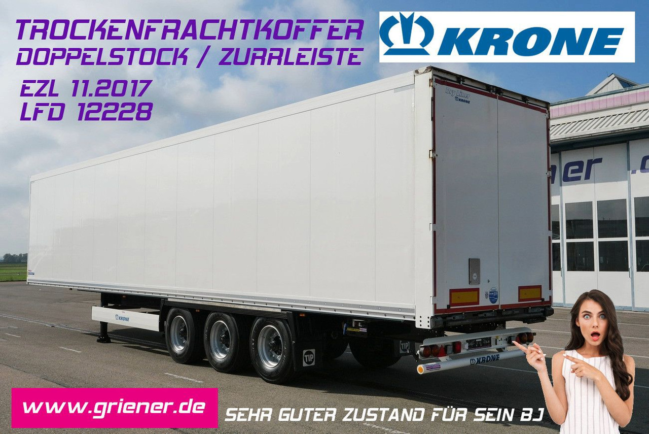 Krone SD 27/ DOPPELSTOCK 33/66 / ZURRLEISTE / BPW - Semi-reboque furgão: foto 1 Krone SD 27/ DOPPELSTOCK 33/66 / ZURRLEISTE / BPW - Semi-reboque furgão: foto 1