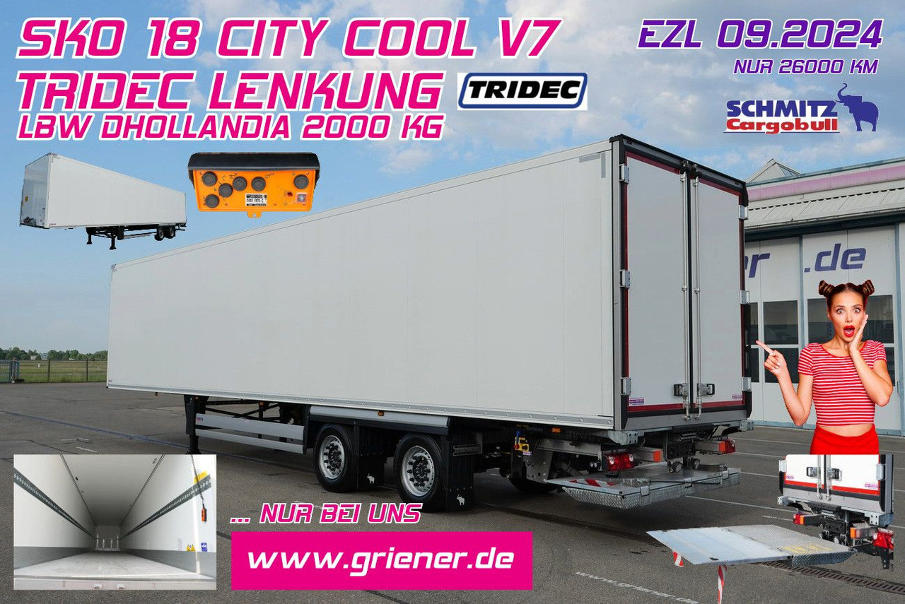 Schmitz Cargobull SKO 18/ LZG CITY /COOL V7 LBW /TRIDEC /FP 45 - Semi-reboque furgão: foto 1 Schmitz Cargobull SKO 18/ LZG CITY /COOL V7 LBW /TRIDEC /FP 45 - Semi-reboque furgão: foto 1