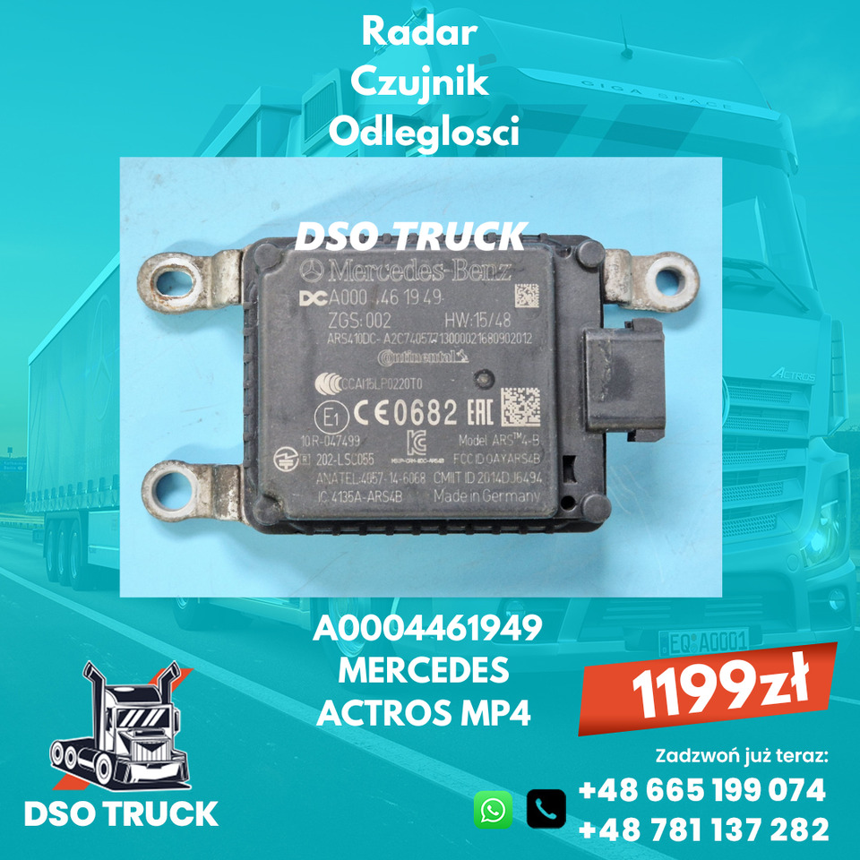 Radar czujnik odleglosci Mercedes MP A0004461949 ZGS 002 - Peça de reposição: foto 1 Radar czujnik odleglosci Mercedes MP A0004461949 ZGS 002 - Peça de reposição: foto 1
