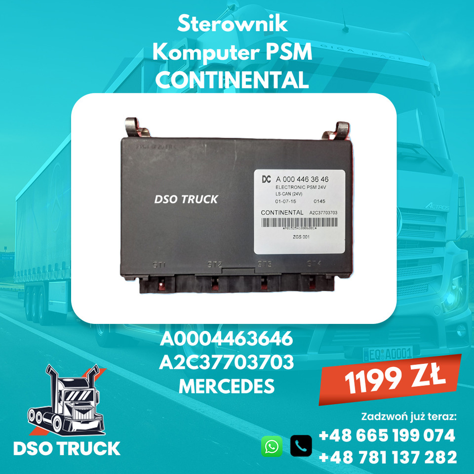 Sterownik Komputer PSM CONTINENTAL MERCEDES ACTROS ATEGO A0004462746 A0004463346 A0004463646 - Sistema elétrico: foto 3 Sterownik Komputer PSM CONTINENTAL MERCEDES ACTROS ATEGO A0004462746 A0004463346 A0004463646 - Sistema elétrico: foto 3