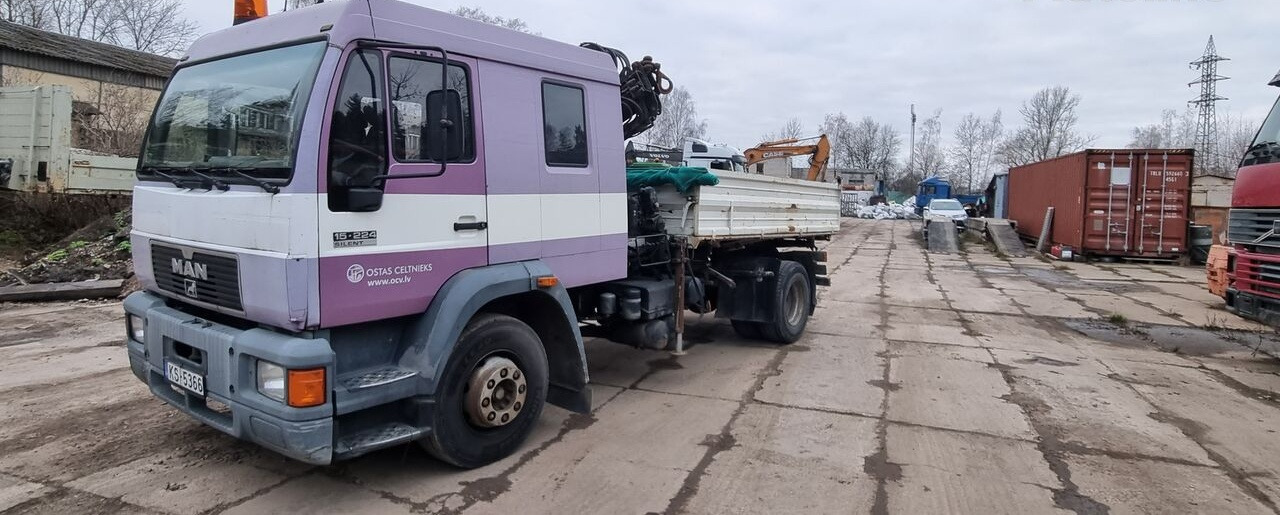 MAN 15.224 - Camião basculante, Camião grua: foto 1 MAN 15.224 - Camião basculante, Camião grua: foto 1