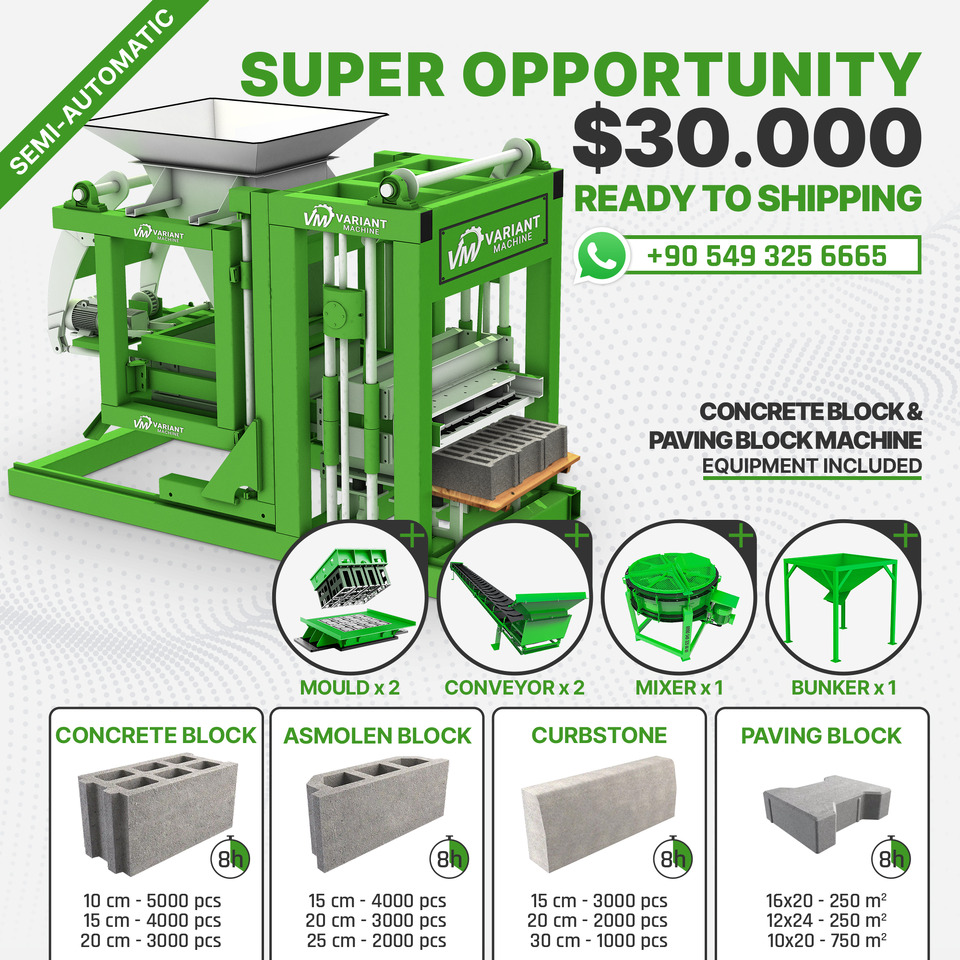 Variant 3.1 Concrete Block Machine - Máquina de fazer bloco: foto 2 Variant 3.1 Concrete Block Machine - Máquina de fazer bloco: foto 2