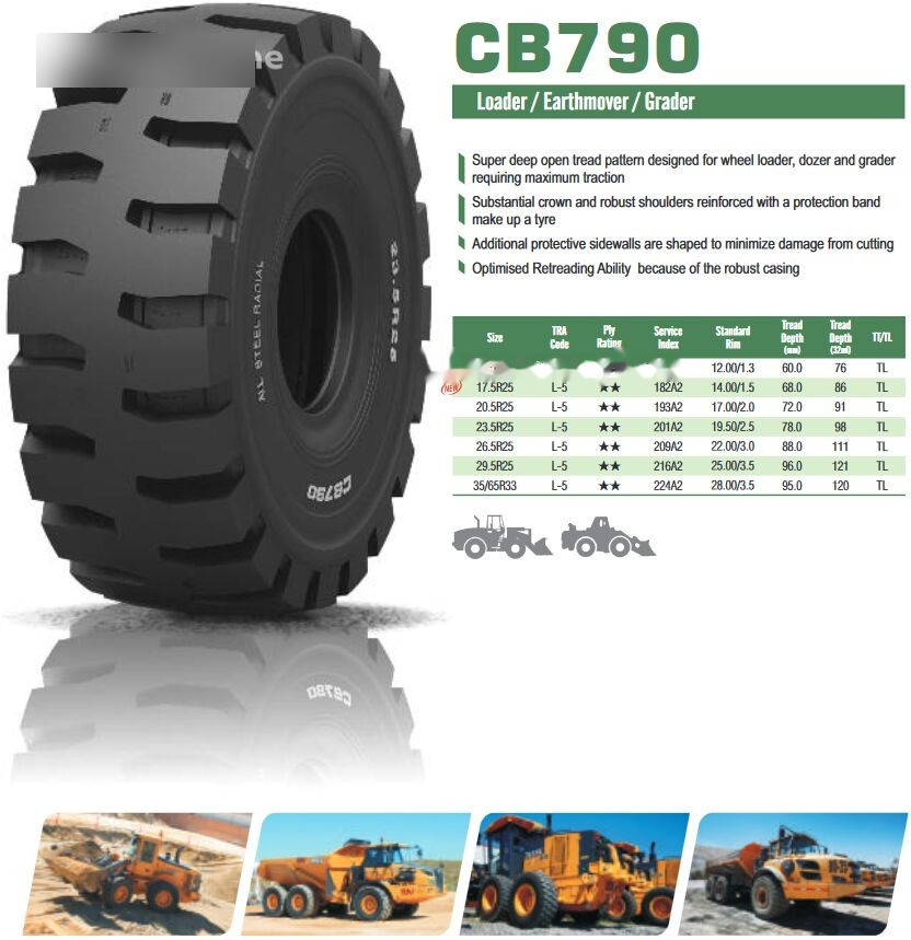 WestLake 15.5R25 CB790 ** L5 TL - Pneu para Pá carregadora de rodas: foto 2 WestLake 15.5R25 CB790 ** L5 TL - Pneu para Pá carregadora de rodas: foto 2