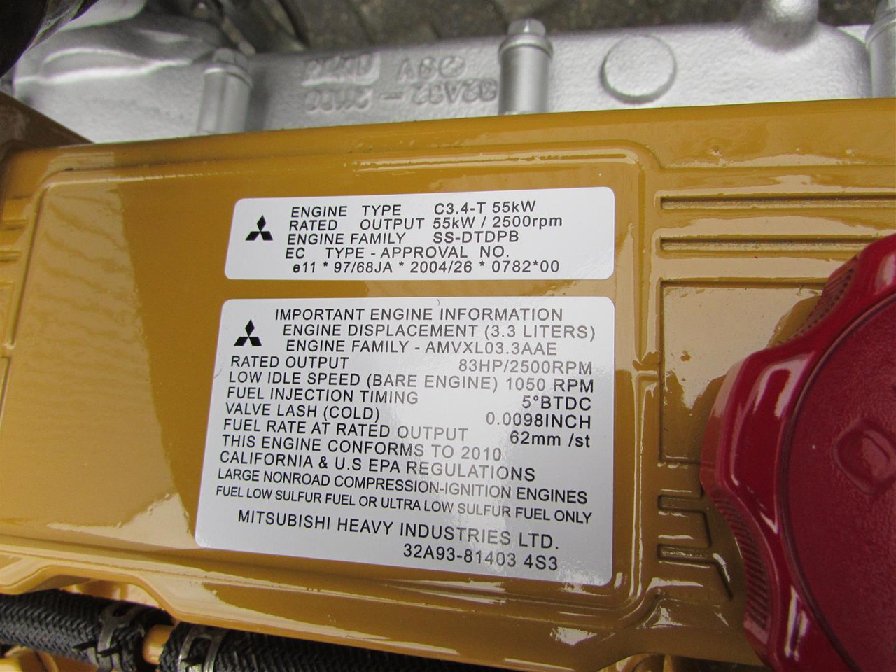 CATERPILLAR / MITSUBISHI RECON S4S-DT73CWL CAT C3.4 55kW-2500Rpm - Motor para Pá carregadora: foto 2 CATERPILLAR / MITSUBISHI RECON S4S-DT73CWL CAT C3.4 55kW-2500Rpm - Motor para Pá carregadora: foto 2