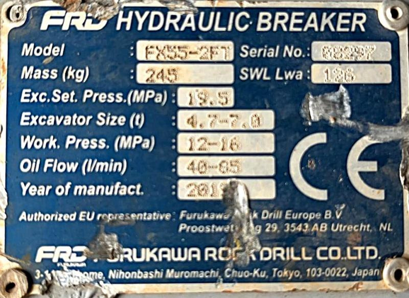 FURUKAWA FX55 BRH Marteau Hydraulique - Martelo hidráulico: foto 5 FURUKAWA FX55 BRH Marteau Hydraulique - Martelo hidráulico: foto 5