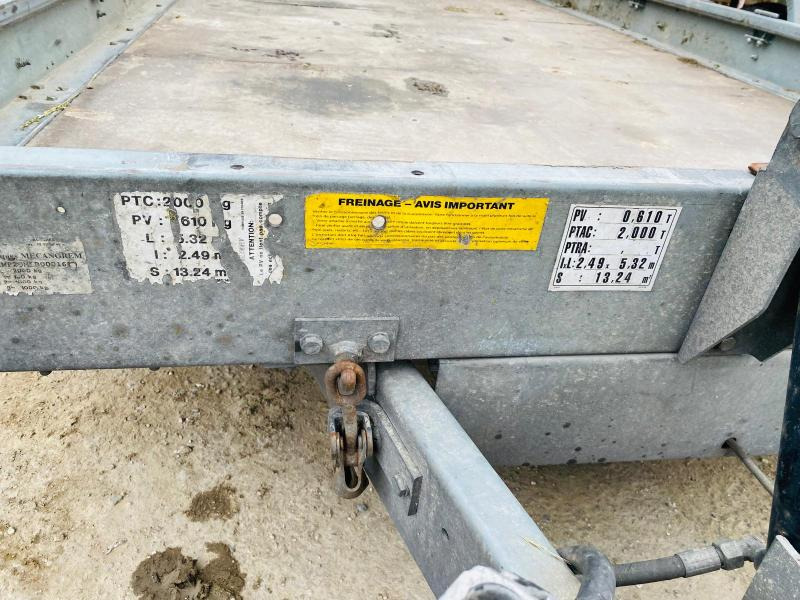 Reboque porta máquinas MECANOREM Remorque porte engins 2T: foto 11