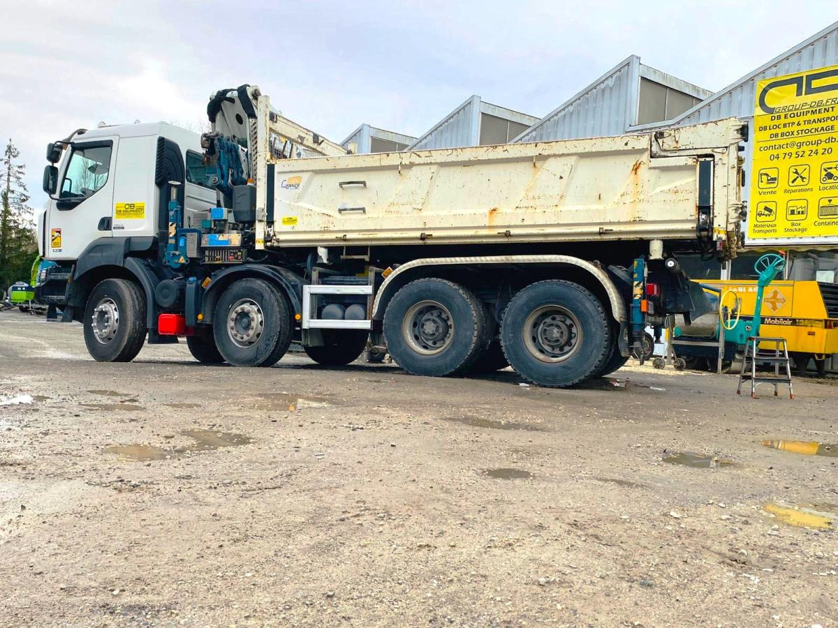 RENAULT KERAX 8x4 520 BIBENNE CIF GRUE CORMACH - Camião basculante, Camião grua: foto 3 RENAULT KERAX 8x4 520 BIBENNE CIF GRUE CORMACH - Camião basculante, Camião grua: foto 3