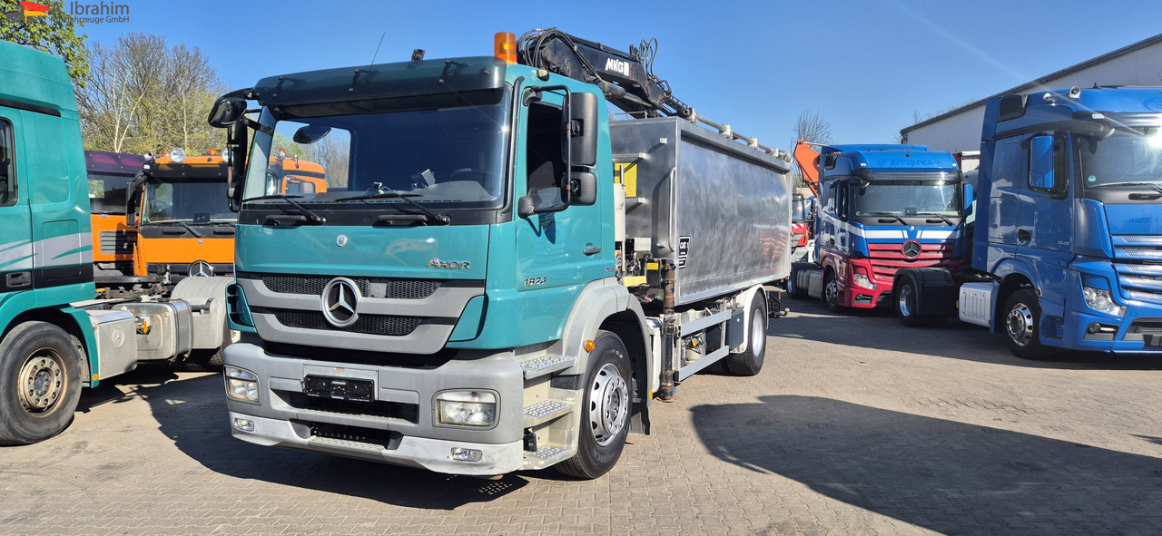 Mercedes-Benz 1824 Kipper Kran, Edelstahlaufbau Tierentsorgung - Camião basculante, Camião grua: foto 1 Mercedes-Benz 1824 Kipper Kran, Edelstahlaufbau Tierentsorgung - Camião basculante, Camião grua: foto 1