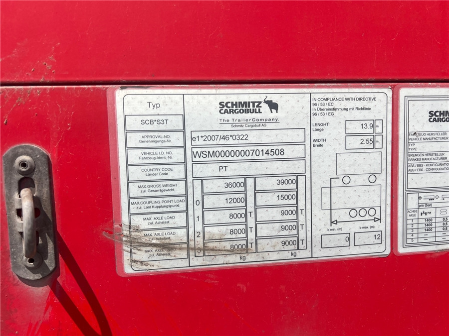 Semi-reboque de lona SCHMITZ CARGOBULL SCB-S3T TETO ELEVAR: foto 10