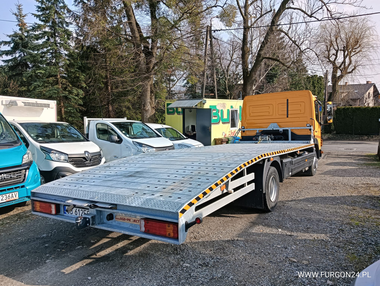 MERCEDES ATEGO 1018 POMOC DROGOWA LAWETA NR 665 - Camião transporte de veículos: foto 4 MERCEDES ATEGO 1018 POMOC DROGOWA LAWETA NR 665 - Camião transporte de veículos: foto 4
