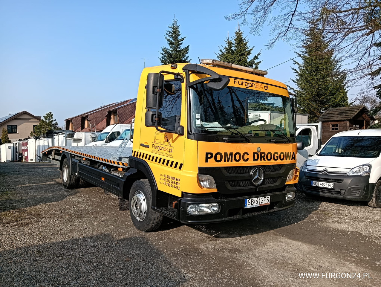 MERCEDES ATEGO 1018 POMOC DROGOWA LAWETA NR 665 - Camião transporte de veículos: foto 3 MERCEDES ATEGO 1018 POMOC DROGOWA LAWETA NR 665 - Camião transporte de veículos: foto 3