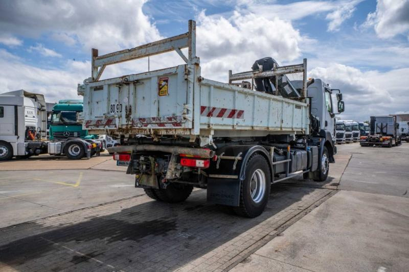 Camião basculante, Camião grua Renault KERAX 370 DXI + TRI BENNE+HIAB 16t/m + 2 EXT: foto 10
