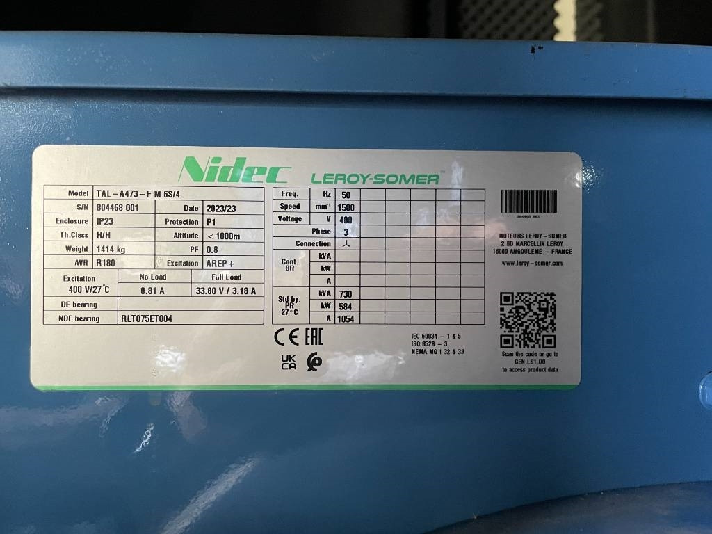 Gerador elétrico Baudouin 6M33G715/5 - 720 kVA Surplus genset - DPX-19879.1: foto 20 Gerador elétrico Baudouin 6M33G715/5 - 720 kVA Surplus genset - DPX-19879.1: foto 20