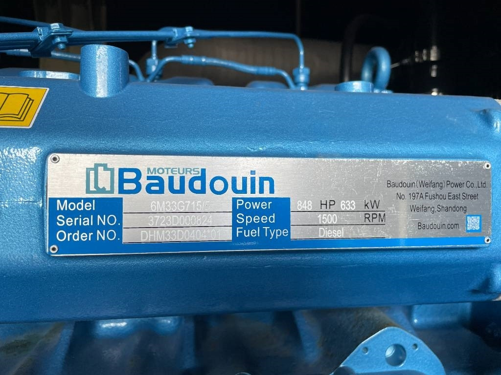 Gerador elétrico Baudouin 6M33G715/5 - 720 kVA Surplus genset - DPX-19879.1: foto 15 Gerador elétrico Baudouin 6M33G715/5 - 720 kVA Surplus genset - DPX-19879.1: foto 15