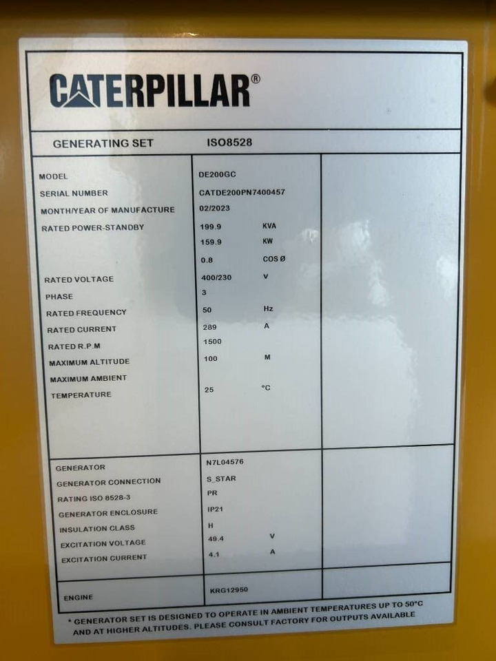 CAT DE200GC - 200 kVA Stand-by Generator - DPX-18211  - Gerador elétrico: foto 5 CAT DE200GC - 200 kVA Stand-by Generator - DPX-18211  - Gerador elétrico: foto 5