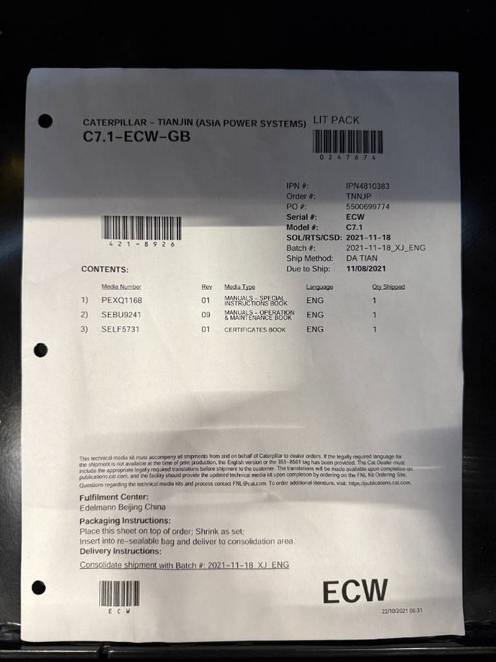 Gerador elétrico CAT DE220E0 - 220 kVA Surplus genset - DPX-18018-30: foto 23 Gerador elétrico CAT DE220E0 - 220 kVA Surplus genset - DPX-18018-30: foto 23