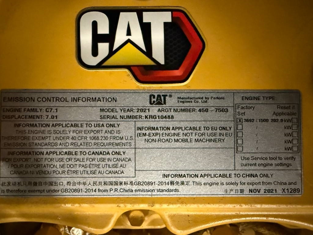 Gerador elétrico CAT DE220E0 - 220 kVA Surplus genset - DPX-18018-30: foto 14 Gerador elétrico CAT DE220E0 - 220 kVA Surplus genset - DPX-18018-30: foto 14