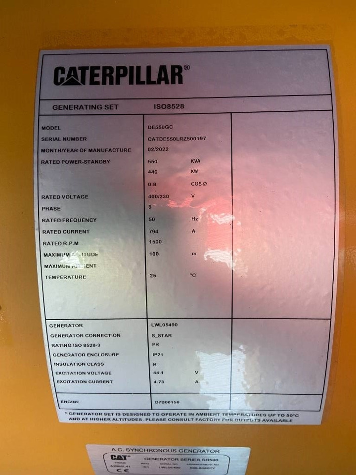 CAT DE550GC - 550 kVA Stand-by Generator - DPX-18221 - Gerador elétrico: foto 4 CAT DE550GC - 550 kVA Stand-by Generator - DPX-18221 - Gerador elétrico: foto 4