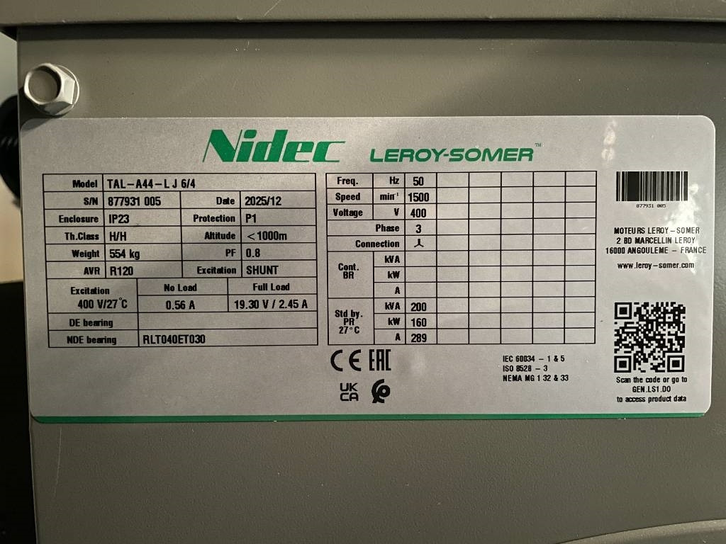 Gerador elétrico novo Cummins 6CTA8.3-G1 - 200 kVA Generator - DPX-19839: foto 19