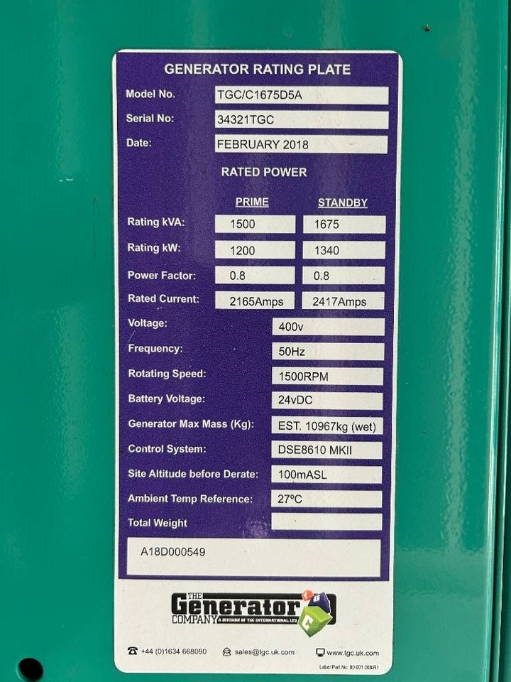 Cummins C1675D5A - 1.675 kVA Generator - DPX-12626 - Gerador elétrico: foto 5 Cummins C1675D5A - 1.675 kVA Generator - DPX-12626 - Gerador elétrico: foto 5