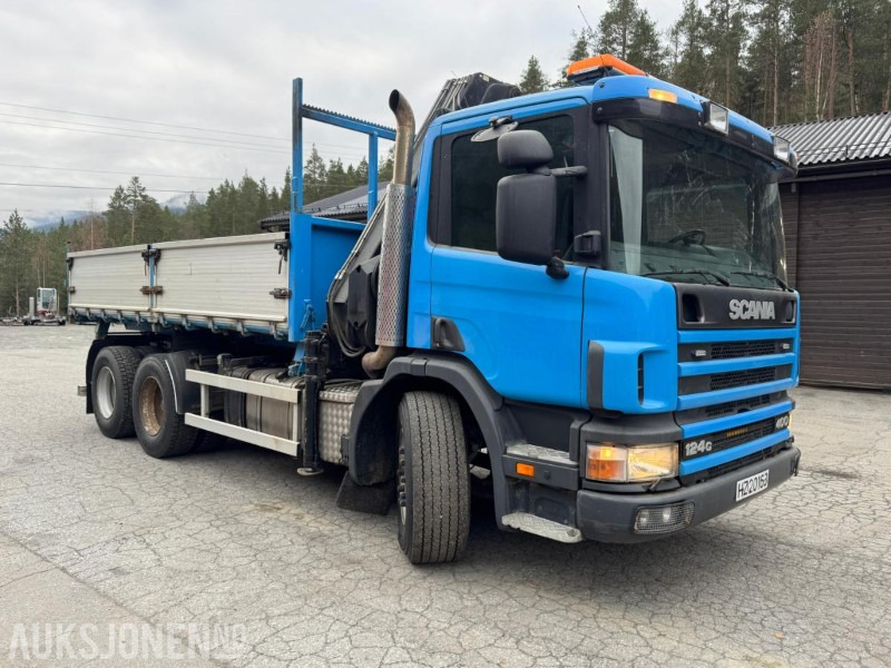 1997 Scania P124 400 kranbil med 3-veis tipp og klype - Camião grua: foto 4 1997 Scania P124 400 kranbil med 3-veis tipp og klype - Camião grua: foto 4
