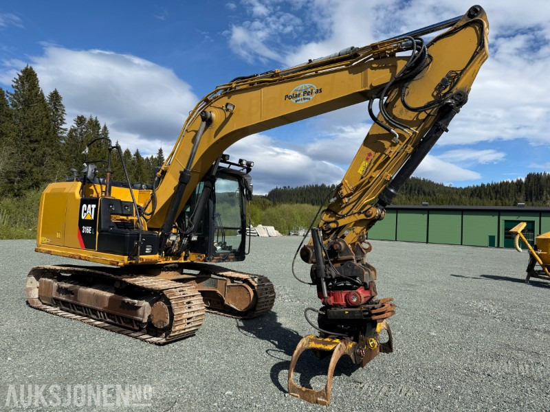 2013 Caterpillar 316E beltegraver – 2013-modell med rotortilt og sorteringsklo - Escavadeira: foto 2 2013 Caterpillar 316E beltegraver – 2013-modell med rotortilt og sorteringsklo - Escavadeira: foto 2