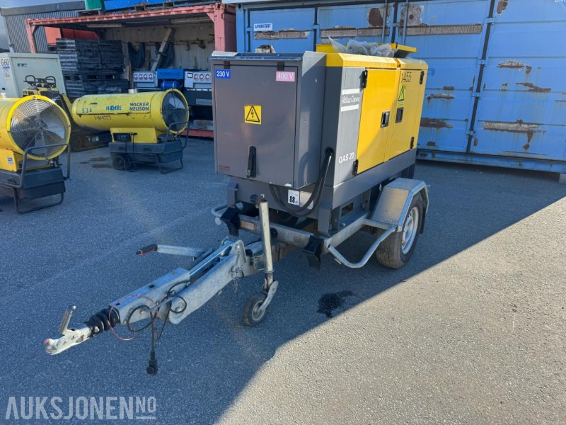 2017 Atlas Copco QAS 20 strømaggregat 20KVA / rep objekt - Equipamento de construção: foto 1 2017 Atlas Copco QAS 20 strømaggregat 20KVA / rep objekt - Equipamento de construção: foto 1