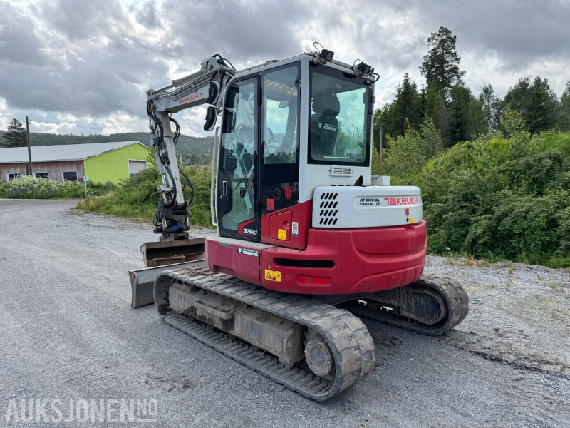 Escavadeira 2018 Takeuchi TB280FR – 8,5-tonns gravemaskin med Side-to-Side Boom, tilt, sentralsmøring og 2 skuffer: foto 8
