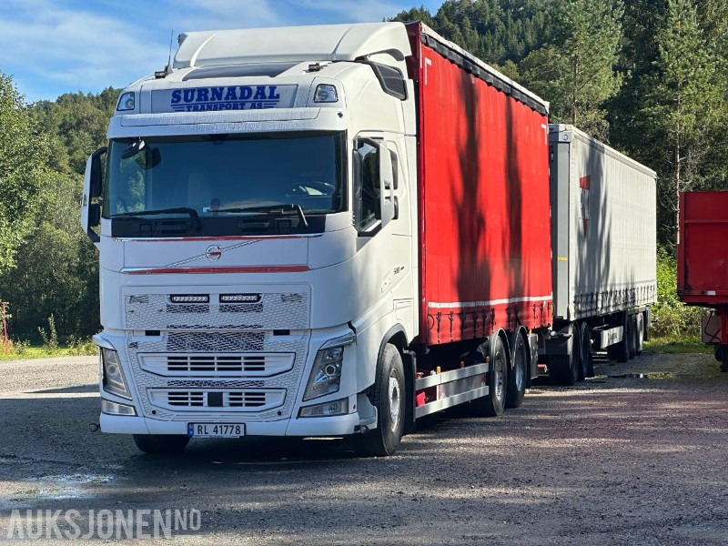 2019 Volvo FH 500 med Krone kapelltralle og dolly – Modulvogntog med full sideåpning - euro 6 - Camião furgão: foto 1 2019 Volvo FH 500 med Krone kapelltralle og dolly – Modulvogntog med full sideåpning - euro 6 - Camião furgão: foto 1