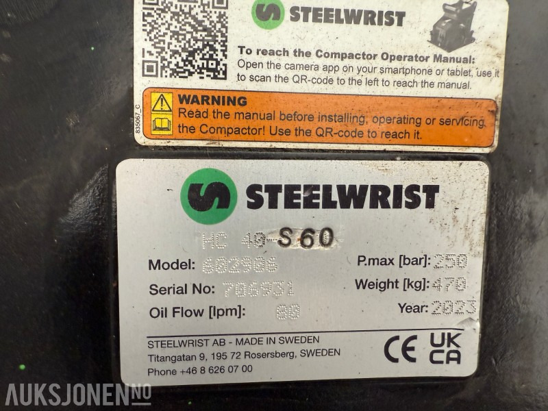 Equipamento de construção 2023 Steelwrist HC40-S60 Markvibrator: foto 7