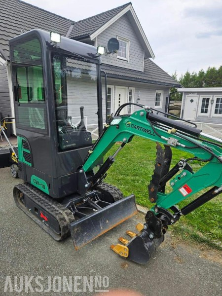2025 Andre 2025 Cartiwell CW-10 minigraver – lukket hytte – kun 9,8 timer – flere redskap - Escavadeira: foto 3 2025 Andre 2025 Cartiwell CW-10 minigraver – lukket hytte – kun 9,8 timer – flere redskap - Escavadeira: foto 3