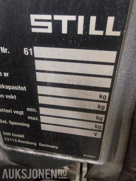 2002 Still Truck - Equipamento de movimentação: foto 3 2002 Still Truck - Equipamento de movimentação: foto 3
