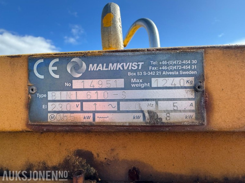 Malmkvist Bini 610-S Steamkjele - Equipamento de construção: foto 4 Malmkvist Bini 610-S Steamkjele - Equipamento de construção: foto 4