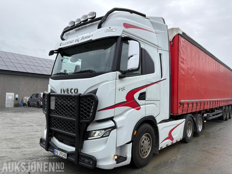 Tractor 2021 Iveco S-way 570 trekkvogn med 3akslet kel-berg henger: foto 1