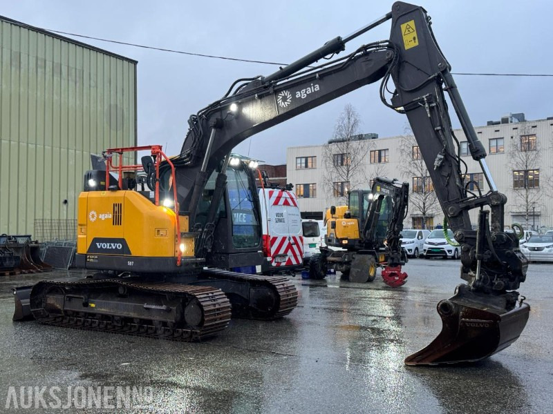 Volvo ECR145EL gravemaskin med Topcon 3D GPS, 4 skuffer og Steelwrist X18 tiltrotator 7602T - Escavadora de rastos: foto 5 Volvo ECR145EL gravemaskin med Topcon 3D GPS, 4 skuffer og Steelwrist X18 tiltrotator 7602T - Escavadora de rastos: foto 5